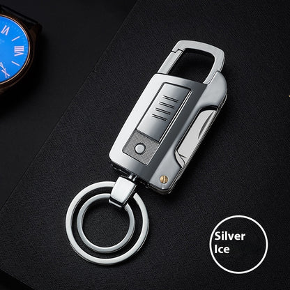 Porte-clés multifonctionnel avec allume-cigare et chargeur USB