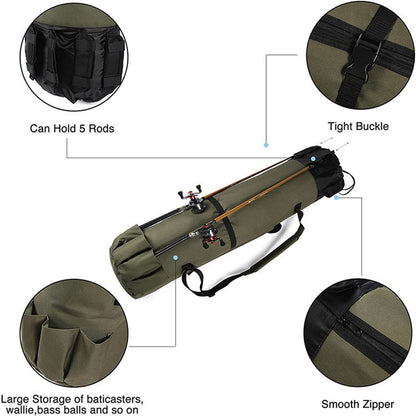 sac multifonctionnel pour canne à pêche,
