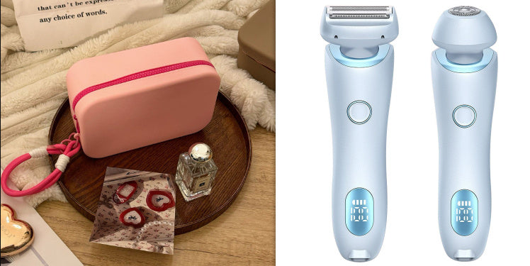 Épilateur 2 en 1 rechargeable par USB pour femmes, rasoir pour le corps