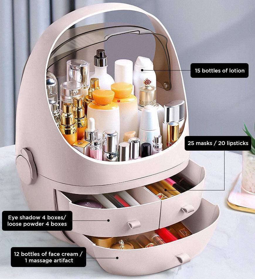 Rangement cosmétique étanche à l'eau et à la poussière