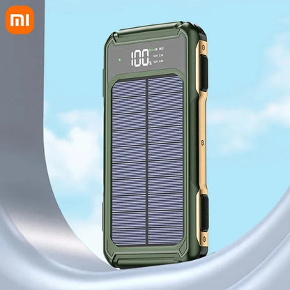 Xiaomi Solar Power Bank 200000mAh Large Capacity 4 In 1 Built in Cable Fastcharge Mobile Power Battery LED Light iPhone Samsung