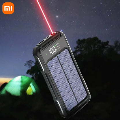 Xiaomi Solar Power Bank 200000mAh Large Capacity 4 In 1 Built in Cable Fastcharge Mobile Power Battery LED Light iPhone Samsung
