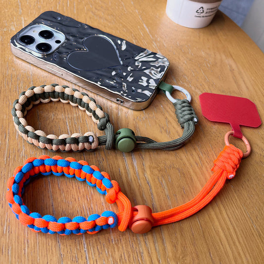 Lanière de téléphone portable courte et réglable au poignet