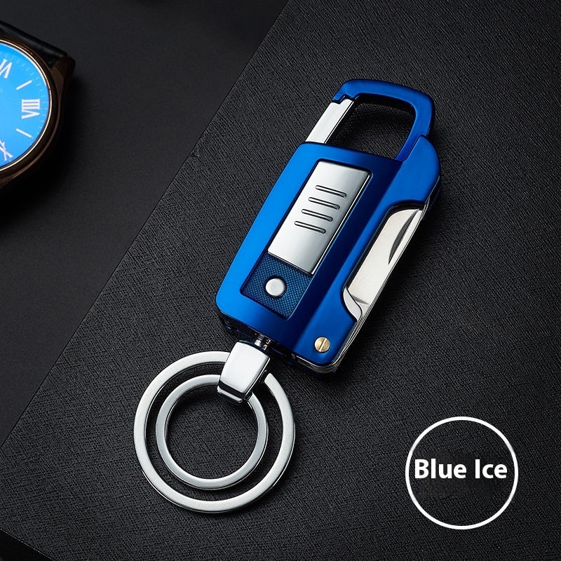 Porte-clés multifonctionnel avec allume-cigare et chargeur USB