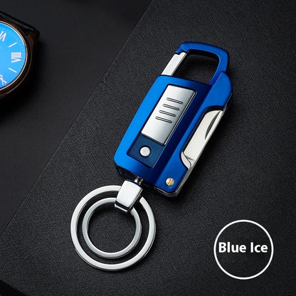 Porte-clés multifonctionnel avec allume-cigare et chargeur USB