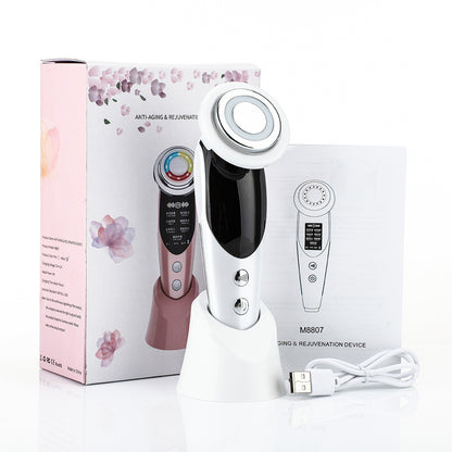 Appareil de massage facial 7 en 1, EMS, micro- purificateur, soins de la peau