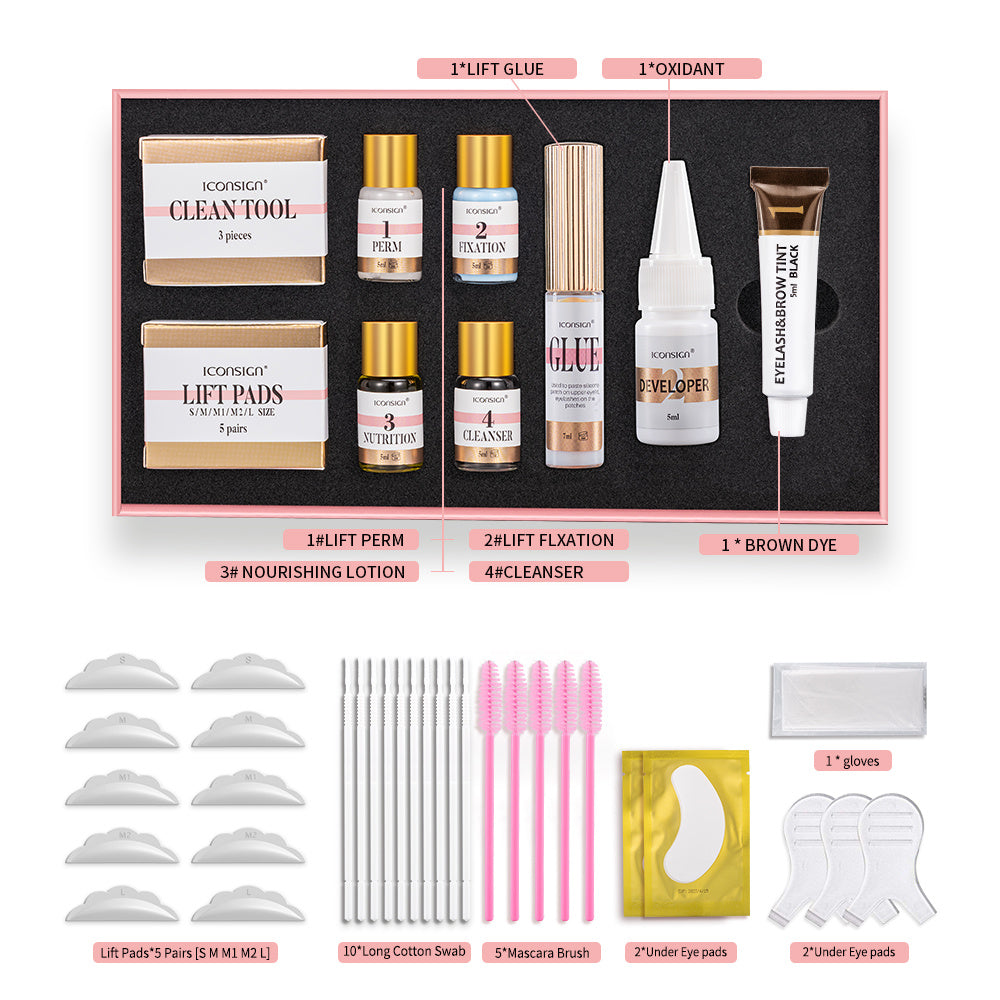 Kit de teinture  plastification des sourcils,permanente ICONSIGN Lash Lift,
