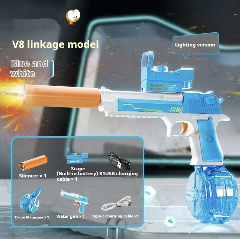 Pistolet à eau électrique avec effet de flamme
