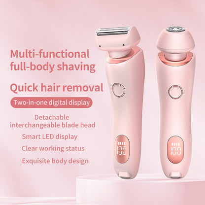 Épilateur 2 en 1 rechargeable par USB pour femmes, rasoir pour le corps