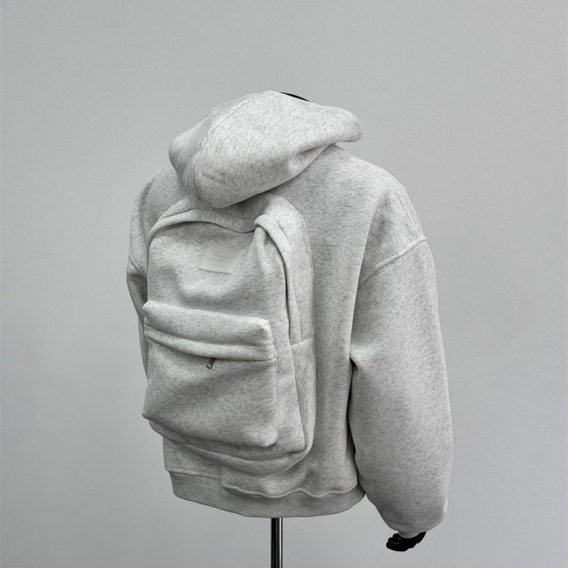 Sac d'école à dos pour homme, manteau fleuri gris