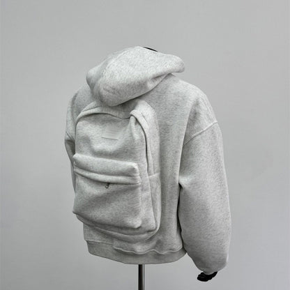 Sac d'école à dos pour homme, manteau fleuri gris