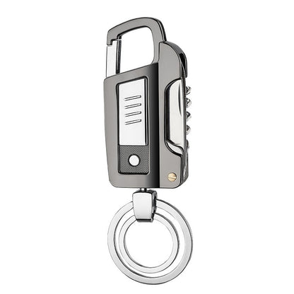 Porte-clés multifonctionnel avec allume-cigare et chargeur USB